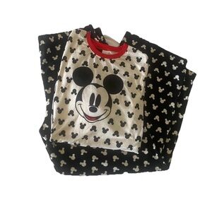 Disney Mickey Mouse Pajama Set Women’s XL Oversized Long Sleeve Lounge Sleepwear